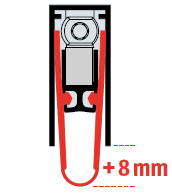 Prodloužení těsnění + 8 mm 