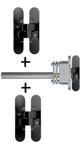 Sada skrytých pantů Anselmi pro samozavírací dveře