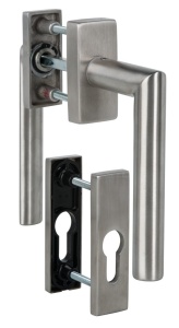 Klika na balkónové dveře, oboustranná Südmetall Ronny Square s nízkou klikou