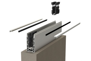 SABCO Profil 8050 3kN - kotvící profil pro skleněné zábradlí