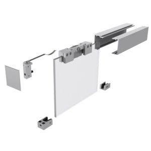 Sada kování pro skleněné posuvné dveře Südmetall Linz GT 150, objektové