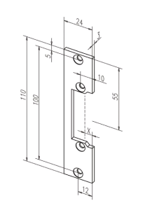Lišta pro dveřní otvírače effeff 10640, 10635