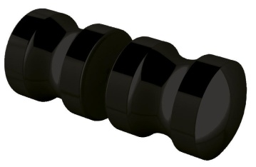 Úchytka na skleněné dveře, chrom/černá