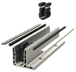 SABCO Profil 8017 - kotvící profil 3 kN pro skleněné zábradlí