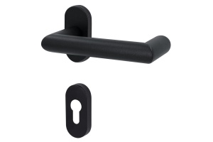 Klika s úzkou rozetou Südmetall Hanna-R TopSpeed, černá struktura