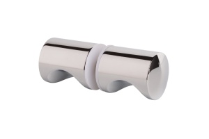 Úchytka na skleněné dveře, černá / chrom