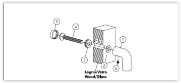 Spojovací materiál Olivari FR02 - pro madla bez rozety