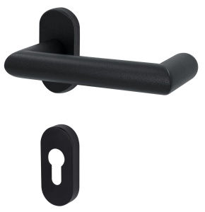 Klika s úzkou rozetou Südmetall Hanna-R TopSpeed, černá struktura