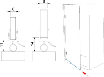 Těsnící profil pro sklo č. 14, černý