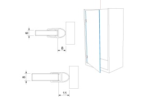Těsnící profil pro sklo č. 13, černá