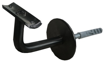 Držák zábradlí nerez/černá, pro průměr 42,4 mm do zdi