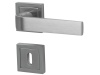 Süd-Metall Südmetall Paris Square-R, nerez vzhled, TopSpeed Standardní interiérové dveře, Obyčejný klíč, klika / klika