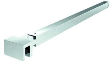 Stabilizační tyč SQUARE chrom, zeď/sklo, polohovatelná