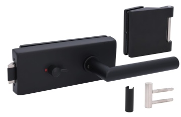 Sada kování pro skleněné dveře Südmetall Siena, černá