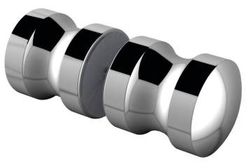 Úchytka na skleněné dveře, chrom/černá