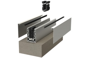 SABCO Profil 7010 - kotvící profil 6kN pro skleněné zábradlí