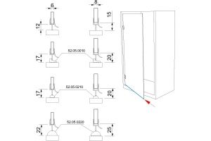 Těsnící profil pro sklo č. 4, černý