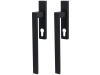 Süd-Metall Klika pro HS portály Matteo square, nerez/černá Černá struktura, Oboustranná klika s otvorem pro vložku