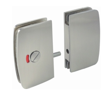 Zámek pro skleněné příčky, vzhled nerez