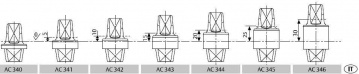 AC34x - Výměnné vřeteno k podlahovému zavírači