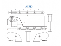 AC583 - Horní čep ke křídlu a podlahovému zavírači
