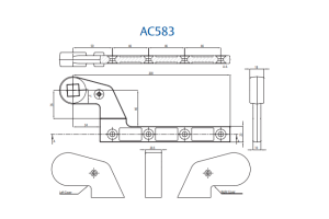 AC583 - Horní čep ke křídlu a podlahovému zavírači