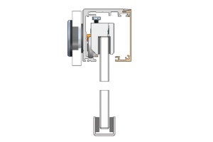 Upevňovací elementy na sklo pro lištu Südmetall Graz
