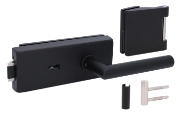 Sada kování pro skleněné dveře Südmetall Siena, černá
