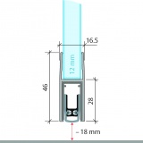 Automatická těsnící lišta Planet KG-F12s, 48 dB
