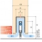 Automatická těsnící lišta Planet MinE-F/V, 23 dB, ventilace, falc, protipožární