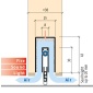 Automatická těsnící lišta Planet MinE-F/V, 23 dB, ventilace, standardní