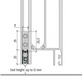 Automatická těsnící lišta Planet TW RD+FH, 49 dB, protipožární