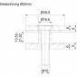 Bodový úchyt pro sklo, nerez A2, průměr 49,5 mm