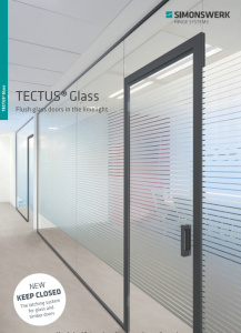 Brožura Simonswerk Tectus Glass 2023, anglicky