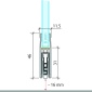 Automatická těsnící lišta Planet KG-F8, úzký 48 dB