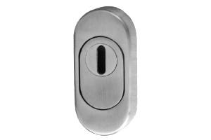 Ochranná rozeta Südmetall Oval ZA s překrytím, nerez