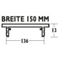 Černá větrací mřížka Südmetall 500x150 mm