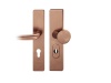 FSB FSB 73 7379 bezpečnostní kování, klika/koule, 4. bezp. třída Bronz masivní s patinou, Se štítkem, 92 mm