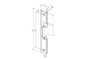 Lišta pro dveřní otvírače effeff 93635