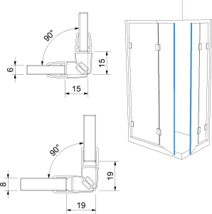 Těsnící profil pro sklo č. 10, s magnetem, délka až 2500 mm