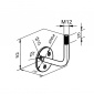 Držák zábradlí nerez standard se závitem M12
