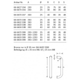Dveřní madlo FSB 66 6670, průměr 25 mm