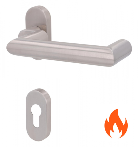 Klika s úzkou rozetou Südmetall Hanna SP, TopSpeed, odsazená, 4.třída, požární