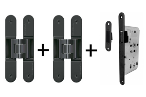 Tectus 340 3D černá - sada pantů a magnetického zámku EFB, černá barva