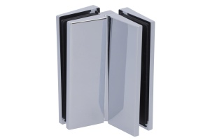 Držák skleněné zástěny rohový Aquaglide, sklo/sklo, 90°, chrom