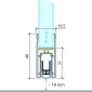 Automatická těsnící lišta Planet KG-F16s, úzký 48 dB