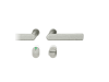 FSB FSB 15 1244 Plug-in Aluminium Pure, WC uzamykání, čtyřhran 8 mm
