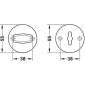 FSB ASL 12 1735 0054 Rozeta zámková, kulatá WC zamykání