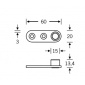 H000014 - vodicí element pro dveřní táhla, pozink