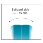 Klín pro sklo do profilu SABCO OSF, jednostranná montáž, stavitelný
